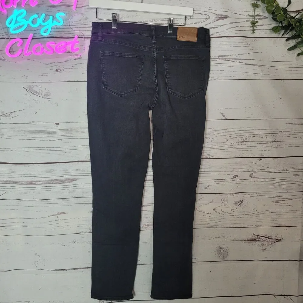 J. Crew Black Denim‎ Slim Broken in Boyfriend Mid Rise Jeans Womans Size 29T